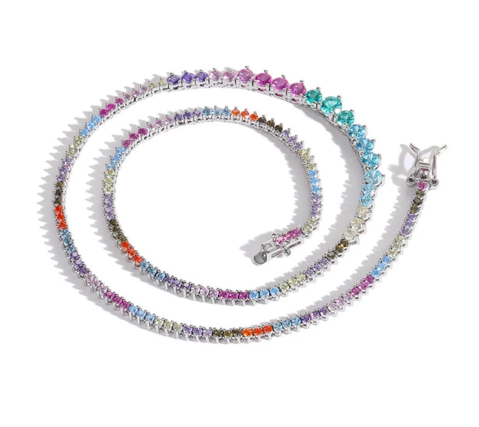 CANDY RIVIERE NECKLACE - RHODIUM