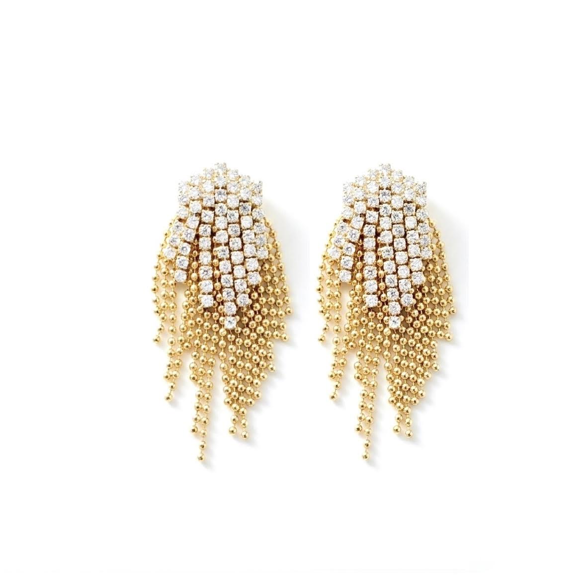 AFTER PARTY FRINGE EARRING - GOLD