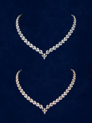 RANIA POINTED V ESTATE COLLAR - GOLD
