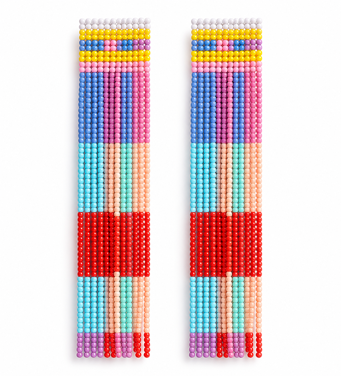 MADRAS HAND BEADED EARRING