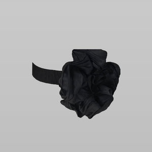 COLETTE TUXEDO BAND FLORETTE CHOKER / BROOCH - BLACK