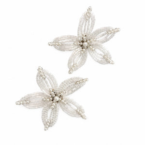 BABE OVERSIZED FLORET EARRING - IVORY