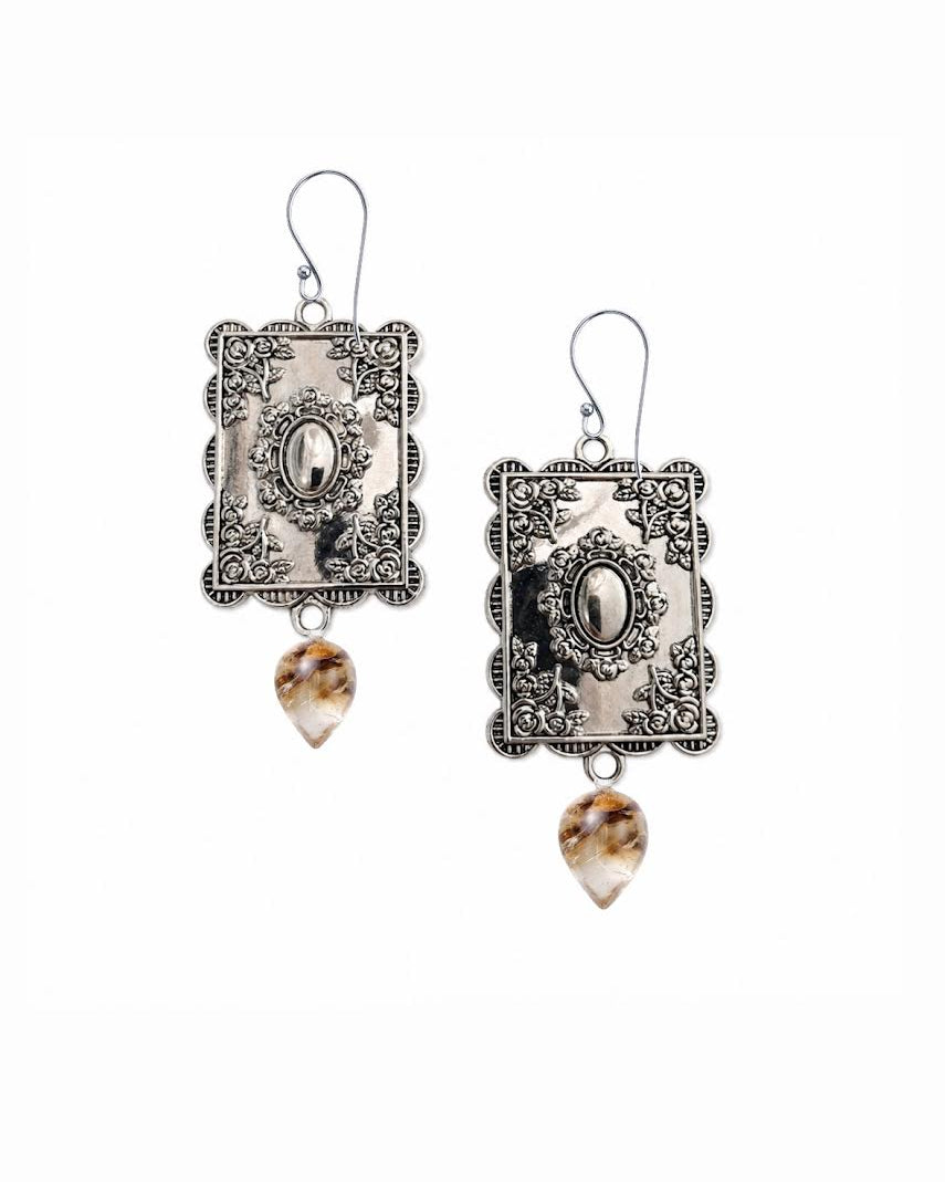DINÉ CONCH EARRING - PHANTOM QUARTZ