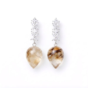 GUNMDROP PENDULUM EARRING - PHANTOM QUARTZ