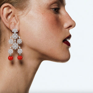 TOMATO SEASON CHANDELIER EARRING - HEIRLOOM