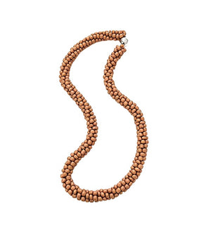 ROCK CANDY HAND BEADED COLLAR NECKLACE - NUTMEG