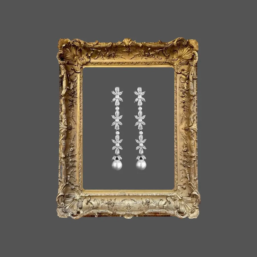 BEATRICE LONG DROP ESTATE EARRINGS