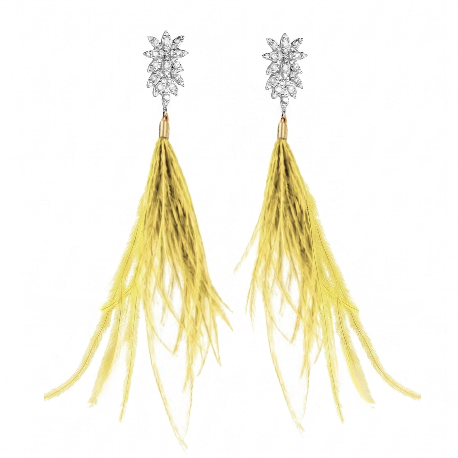 CANYON FEATHER TASSEL EARRING - OCHRE