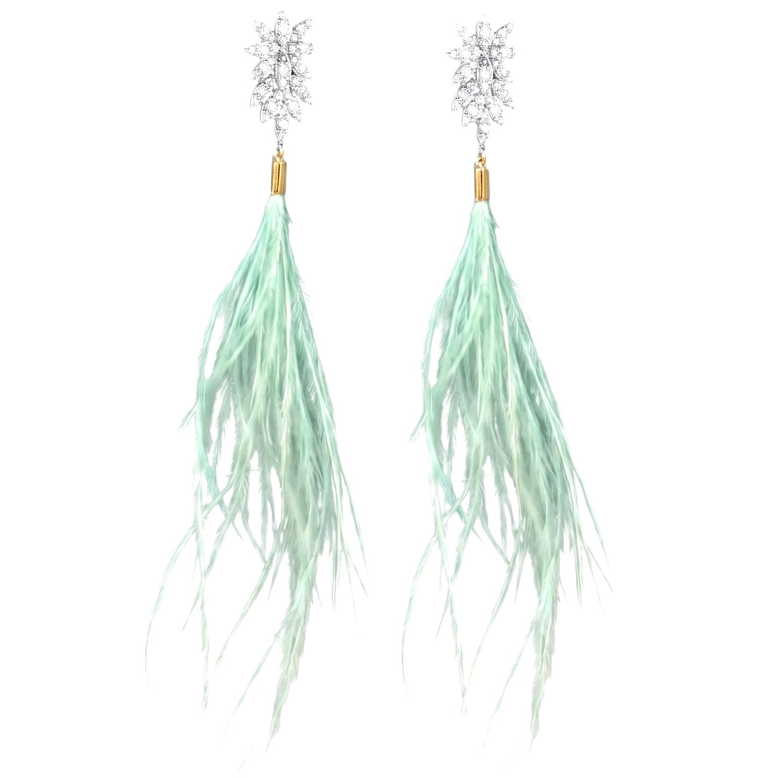 CANYON FEATHER TASSEL EARRING - ROBIN EGG
