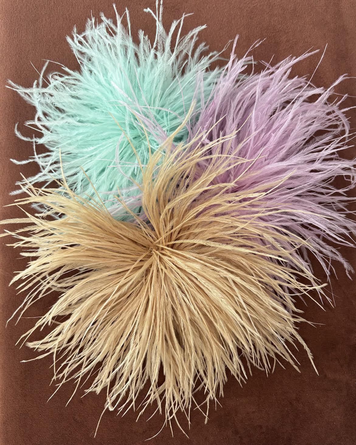 CANYON POMPOM FEATHER BROOCH SET/3 - SUNRISE