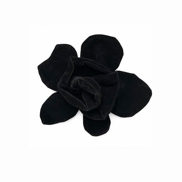 MAKÓ PAPER DOLL CUT OUT VELVET BROOCH - JET
