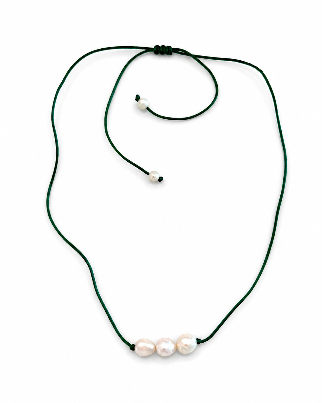 BABY BAROQUES TRIPLE PEARL CHOKER/COLLAR - FOREST