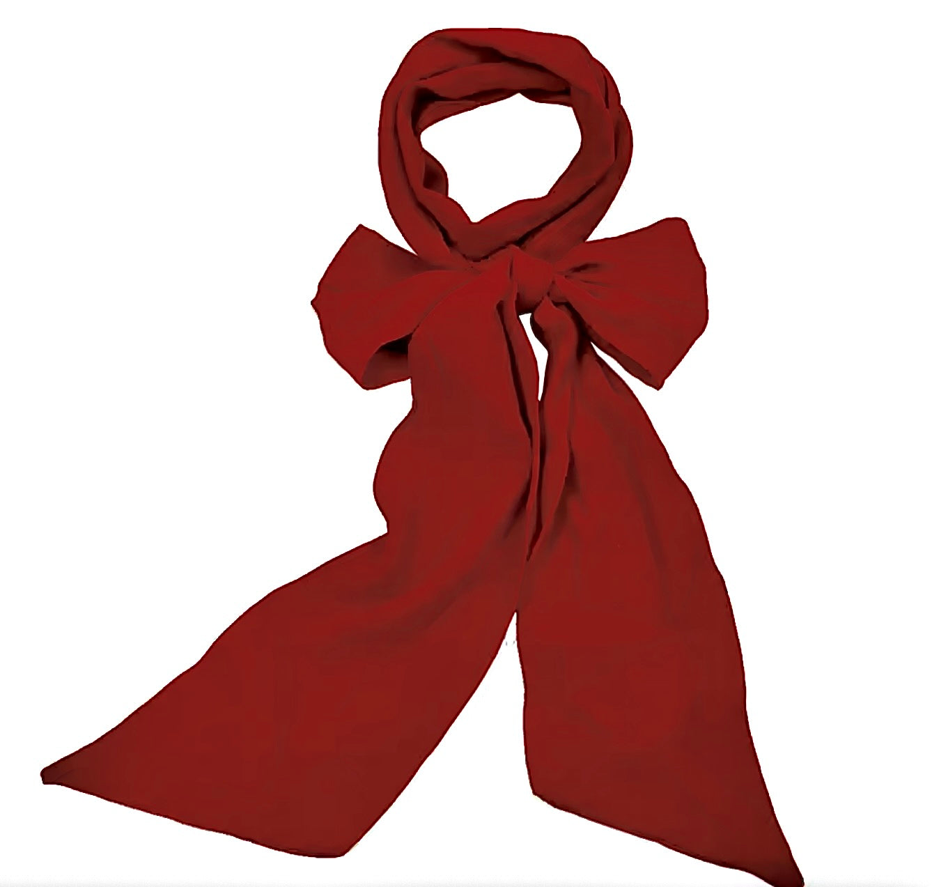 MEGA BOW SASH FOR NECK OR WAIST - SCARLET