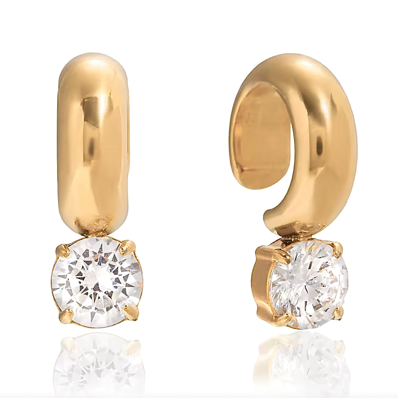 CARA SOLITAIRE.EAR CUFF - GOLD