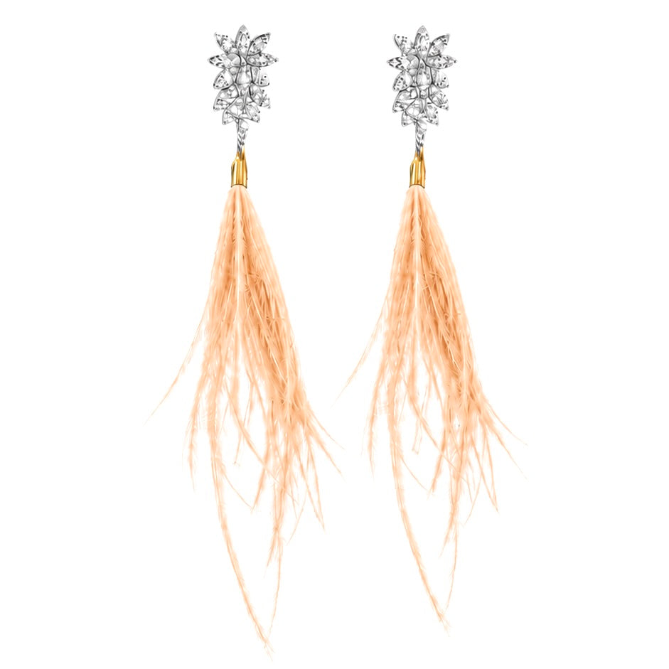 CANYON FEATHER TASSEL EARRING - PECHE
