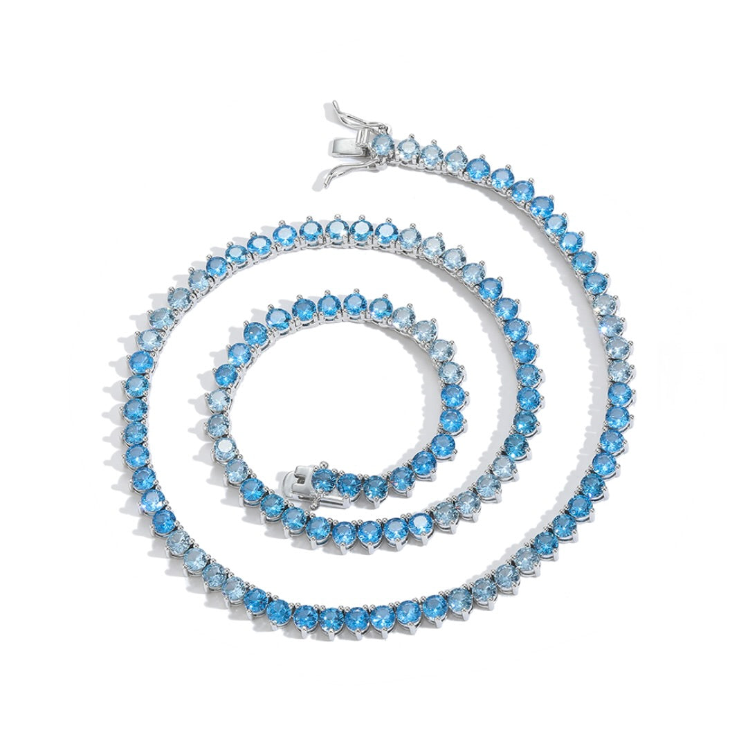 GRACE TENNIS CHAIN - POOL OMBRÉ