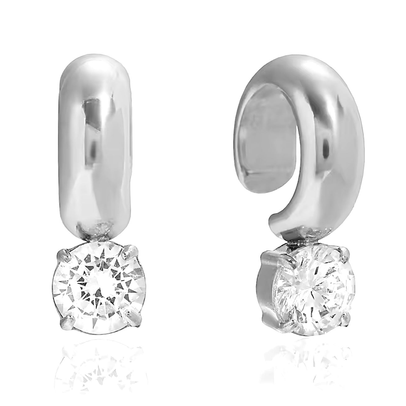 CARA SOLITAIRE.EAR CUFF - SILVER