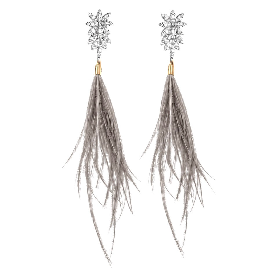 CANYON FEATHER TASSEL EARRING - DOLPHIN