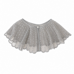 DOTTED SWISS TULLE COLLAR - FOG