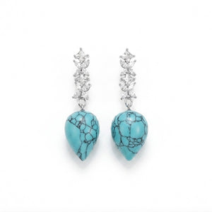GUNMDROP PENDULUM EARRING - TURQUOISE