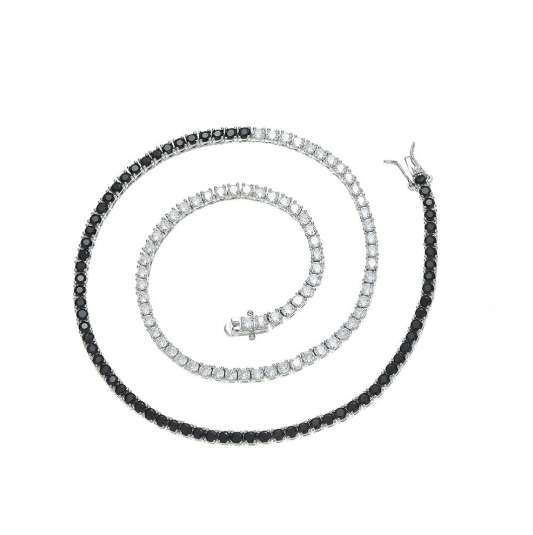 GRACE TENNIS CHAIN - BLACK AND WHITE COOKIE