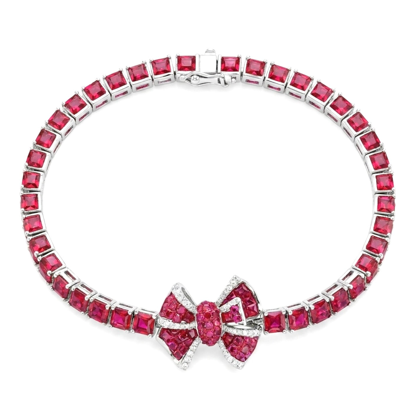 DANA BAGUETTE BOW BRACELET - RUBY/ $130 USE CODE SALE50