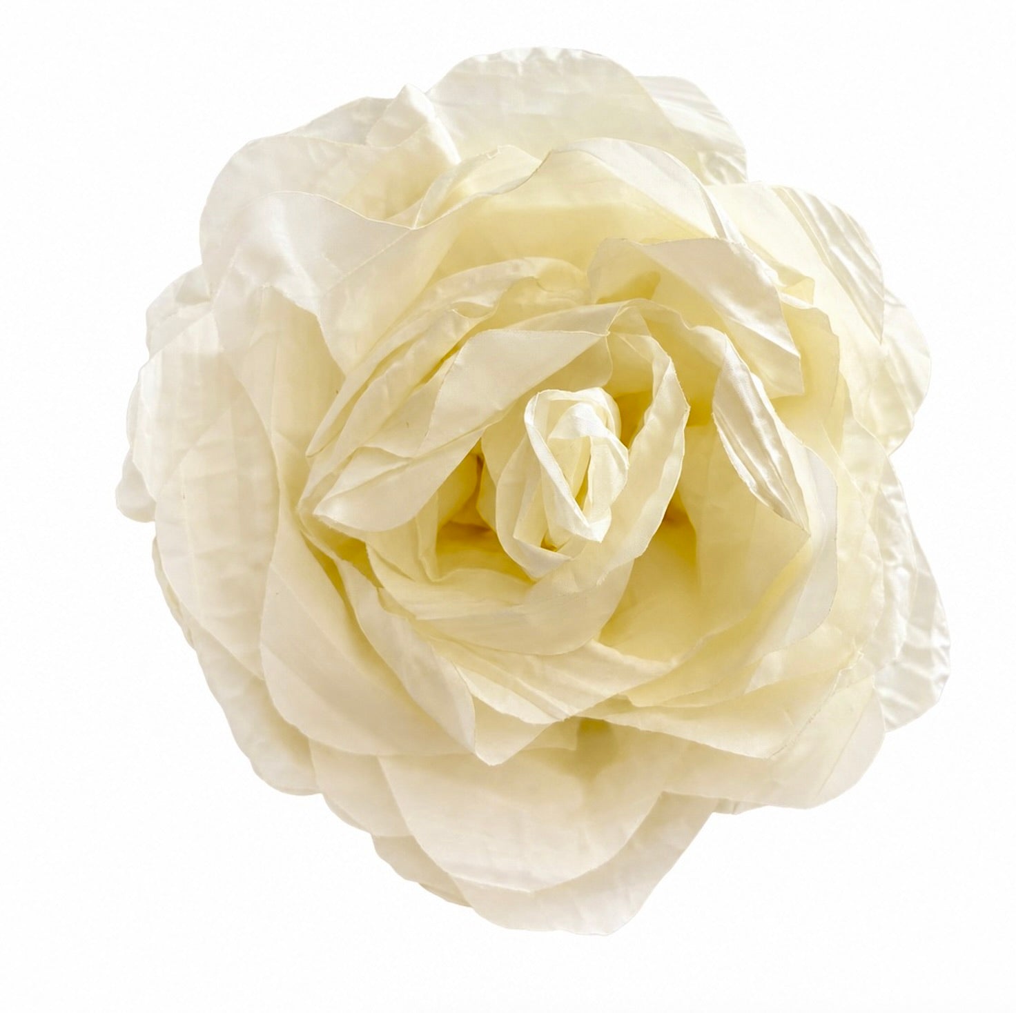 COLETTE PLISSÉ OVERSIZED ROSETTE BROOCH - BUTTER