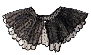 DOTTED SWISS TULLE COLLAR - BLACKEST NIGHT