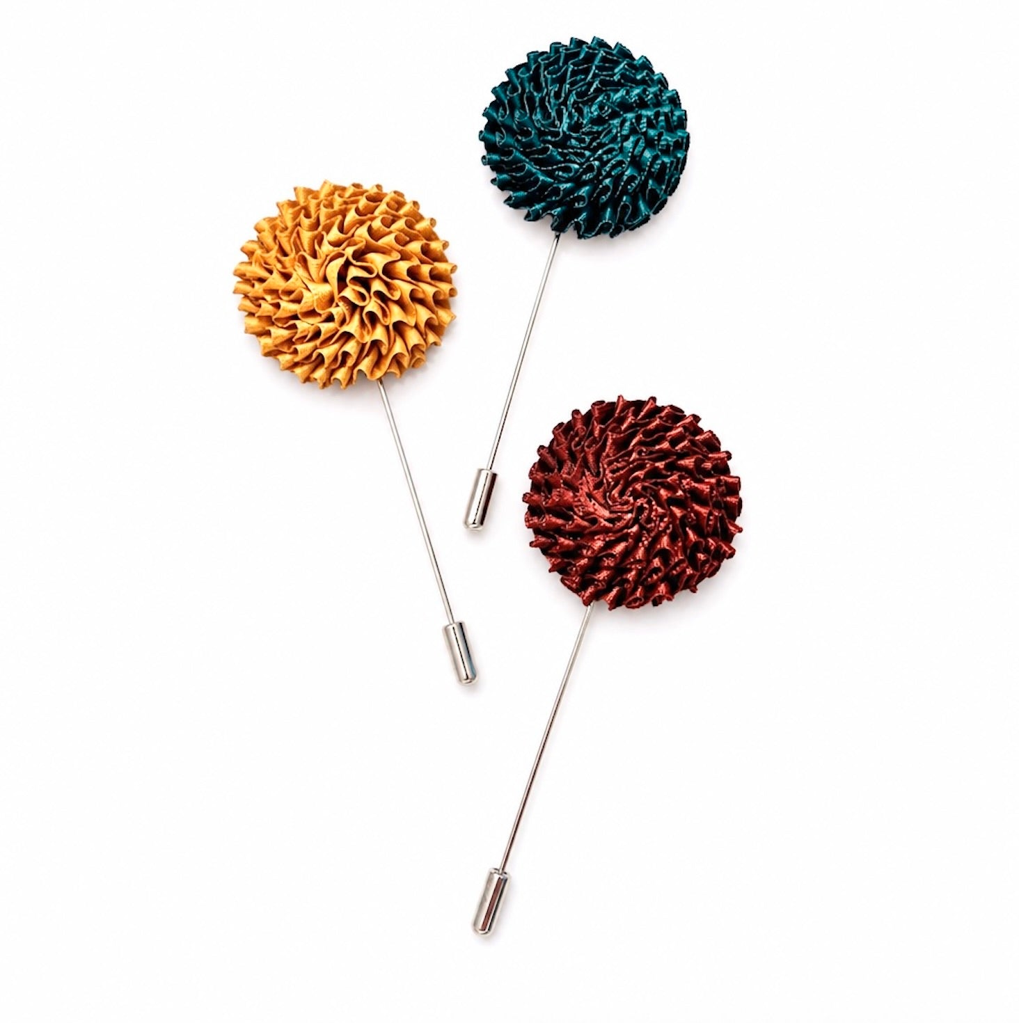LOLLIPOP PLEATED RIBBON STICK PIN SET - WOOSTER