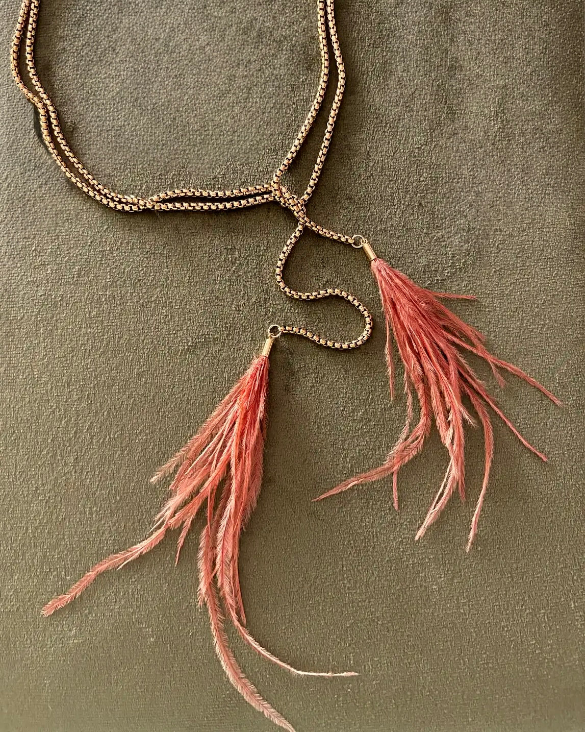 CANYON FEATHER LARIAT - COPPER