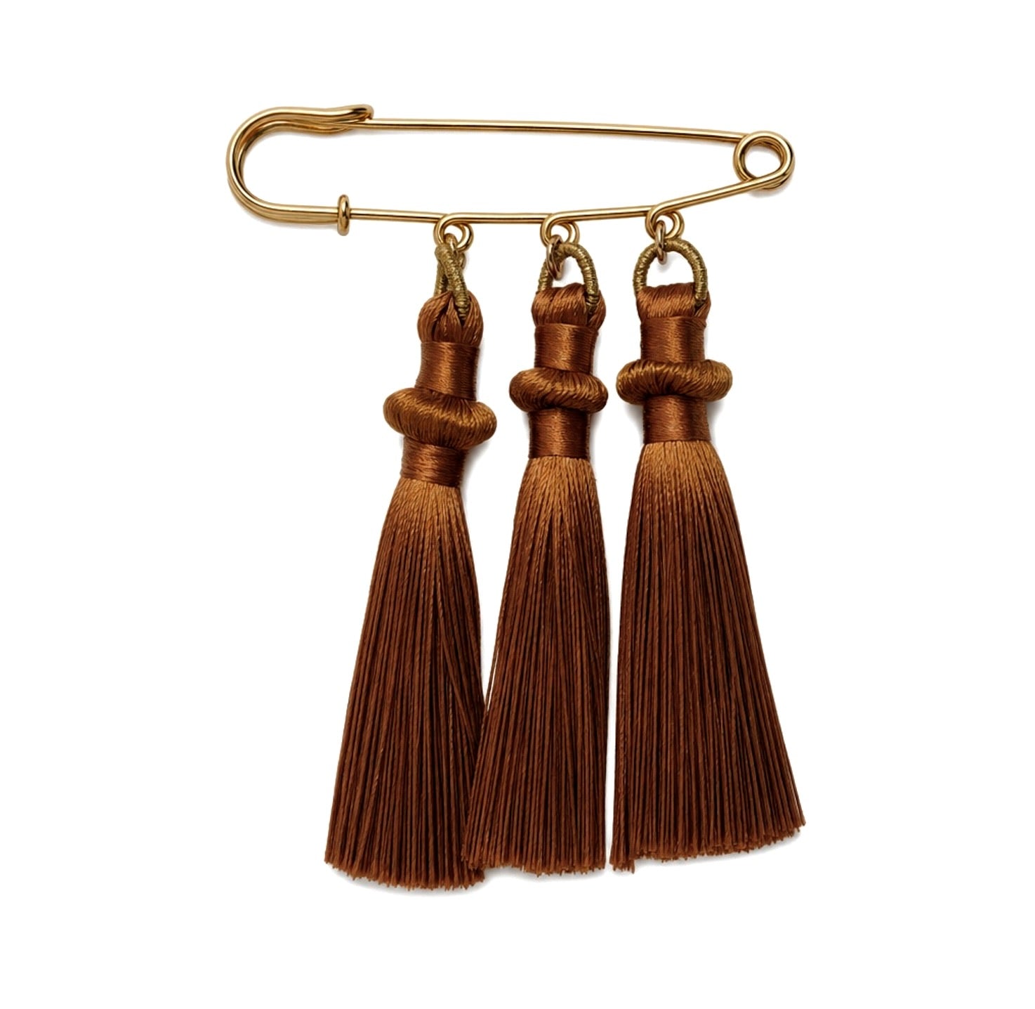PRIESTESS TASSEL KILT PIN - COFFEE