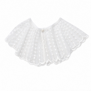 DOTTED SWISS TULLE COLLAR - WHITE