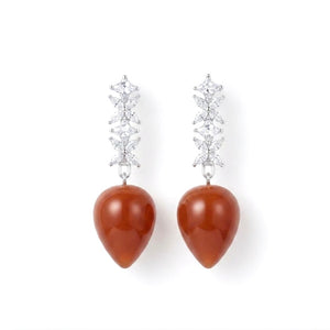 GUNMDROP PENDULUM EARRING - RED AVENTURINE