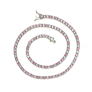 GRACE TENNIS CHAIN - DOTTED PINK