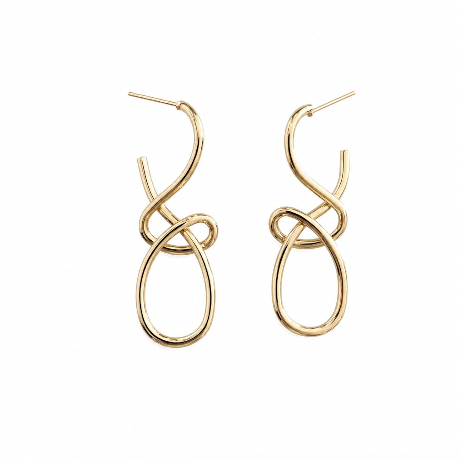 SCULPTURAL TWIST EARRINGS - GOLD