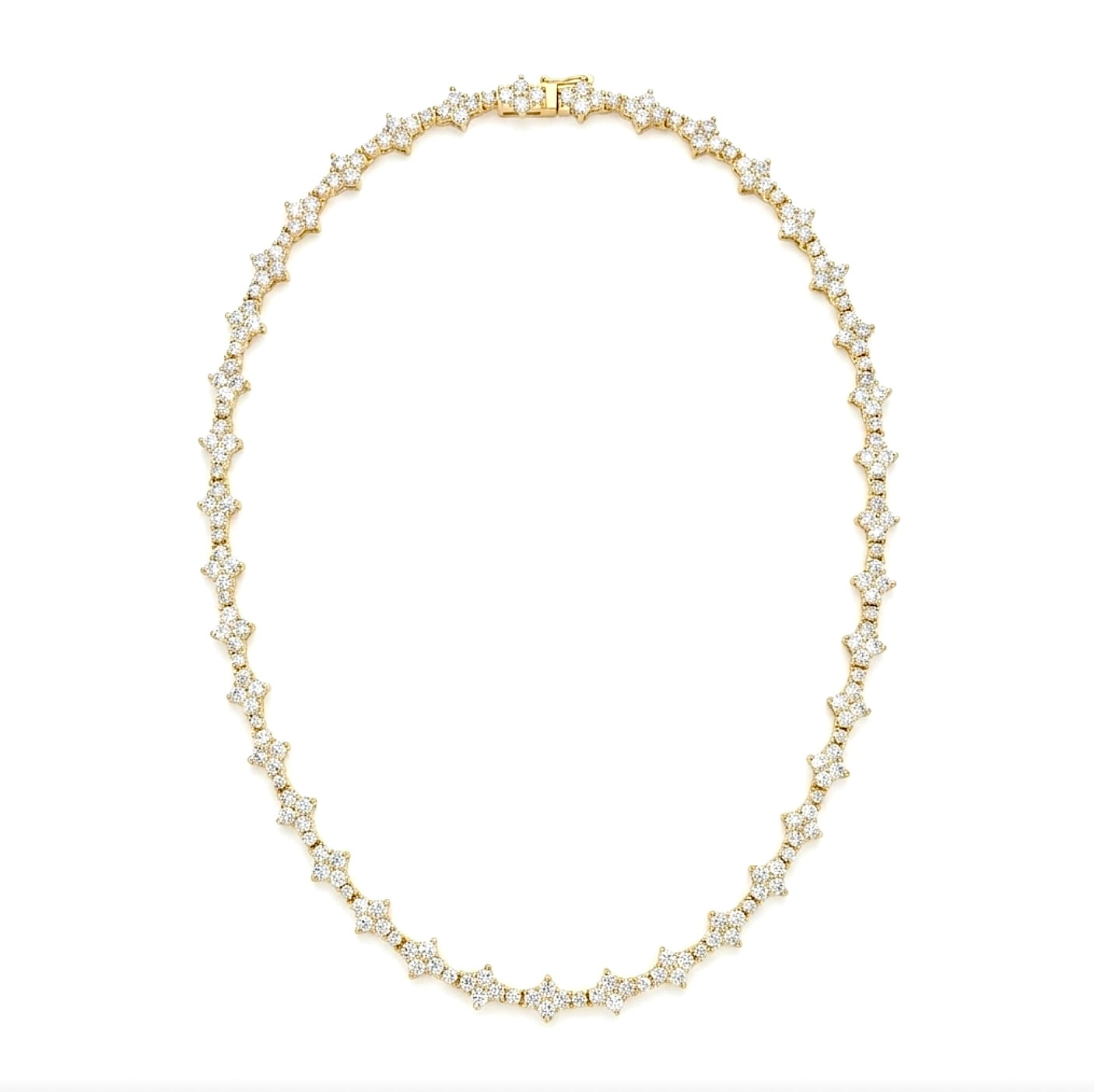 CLOVER TENNIS NECKLACE/ $110 USE CODE SALE50