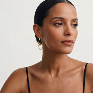 SCULPTURAL TWIST EARRINGS - GOLD