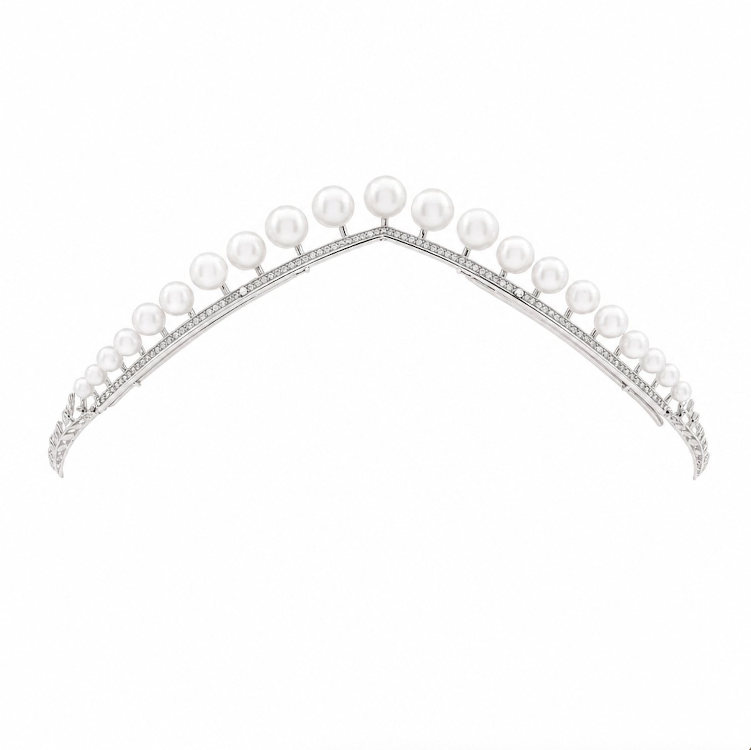 DOTTED PEARL PAVÉ ESTATE HEADBAND/TIARA