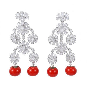 TOMATO SEASON CHANDELIER EARRING - HEIRLOOM