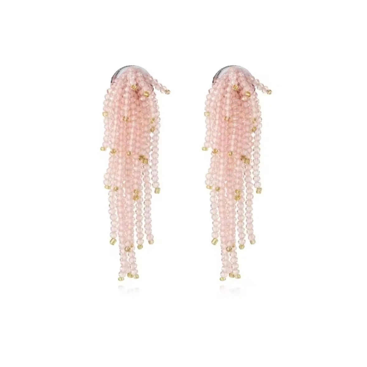 FALLON Jewelry - authentic weeping willow hand beaded earring petal