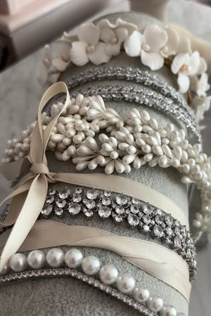 OLIVIA RIBBON TIE CHOKER / HEADBAND - IVORY
