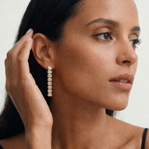 LEXINGTON BEZEL SET EMERALD CUT EARRING - GOLD