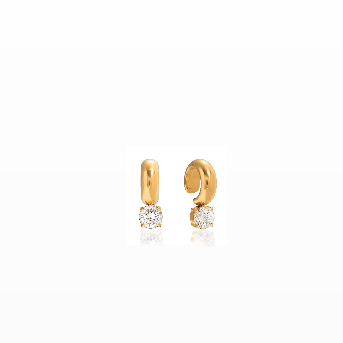 CARA SOLITAIRE.EAR CUFF - GOLD