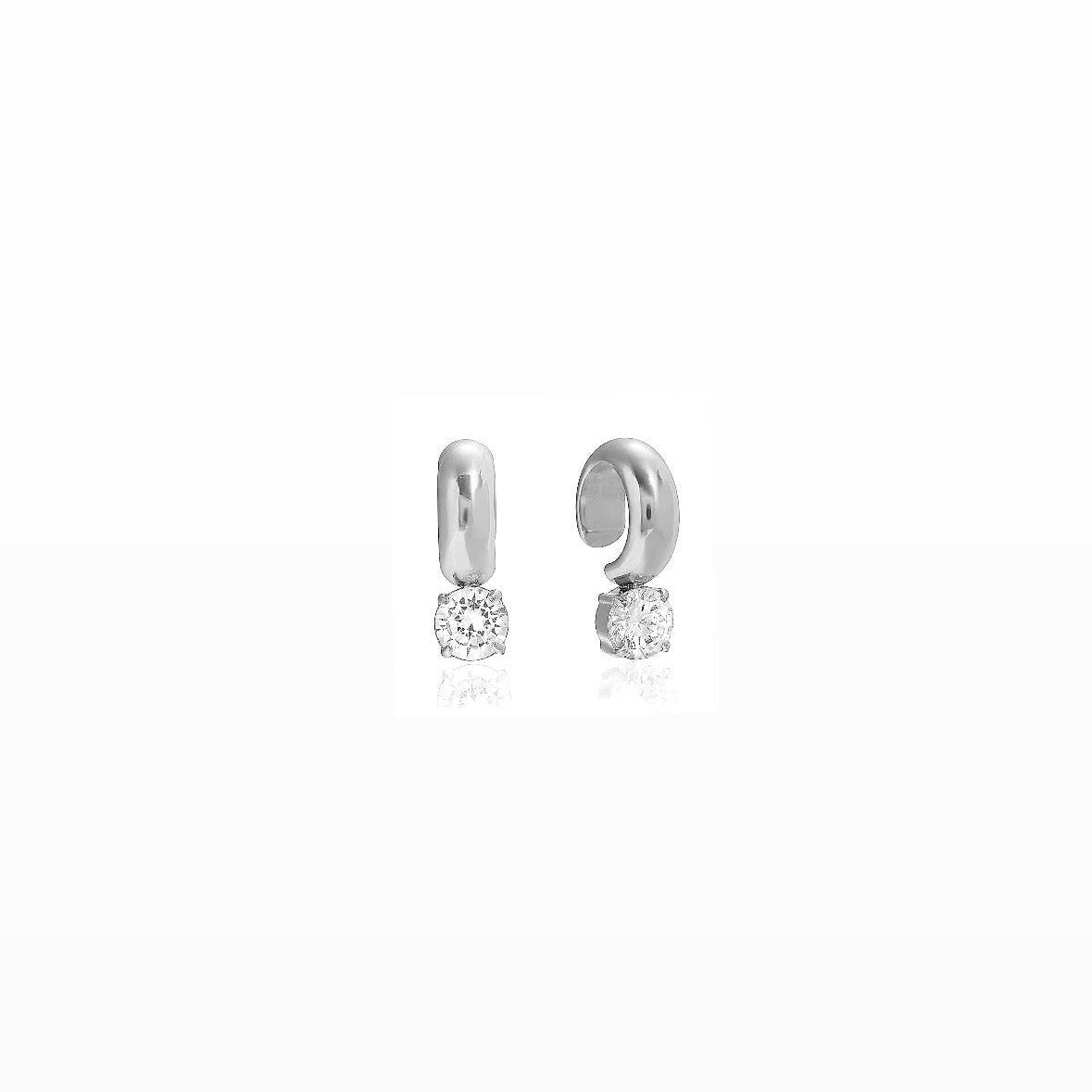 CARA SOLITAIRE.EAR CUFF - SILVER