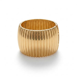 FALLON Jewelry - calla ribbed cuff gold