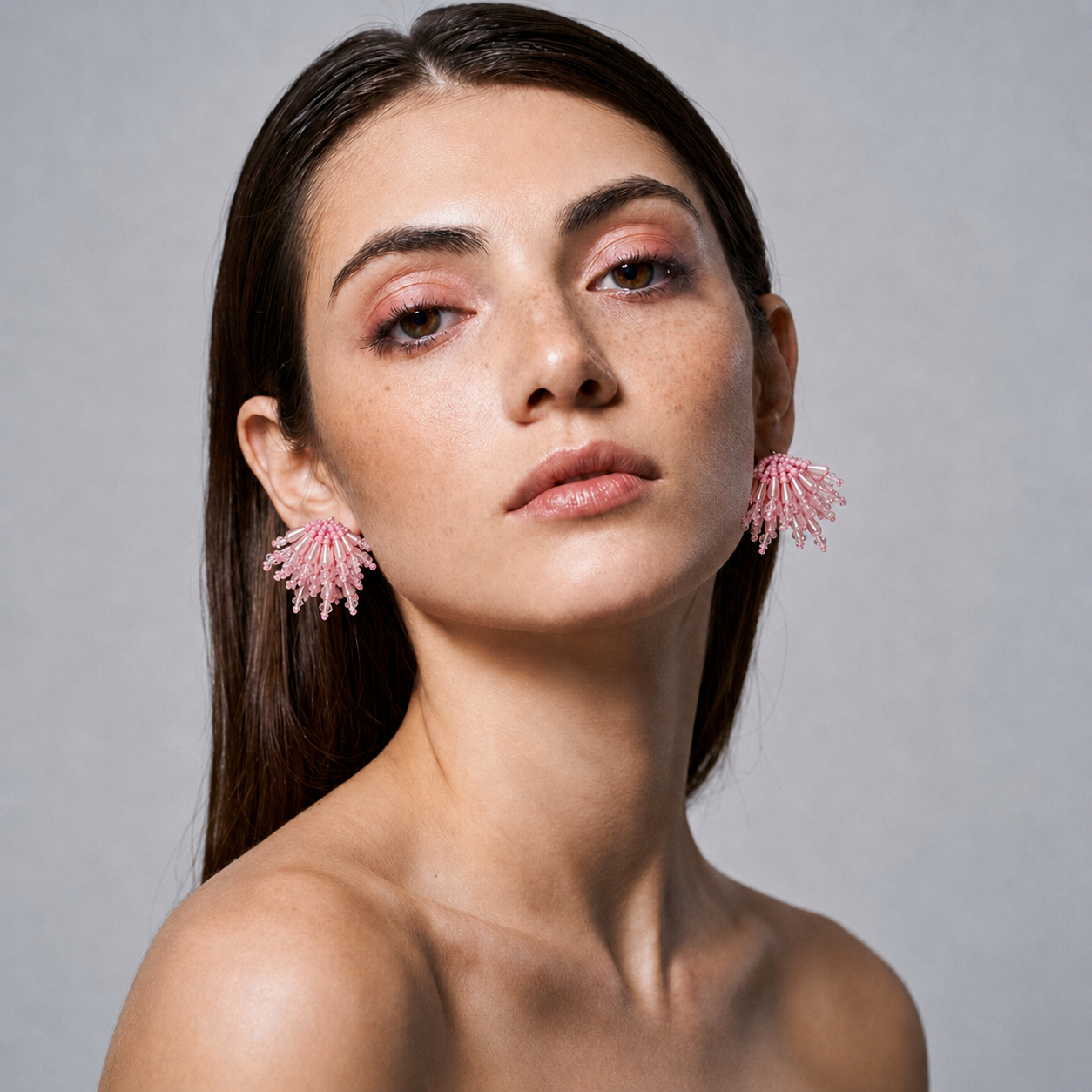 BURST HAND BEADED EARRING - PETAL