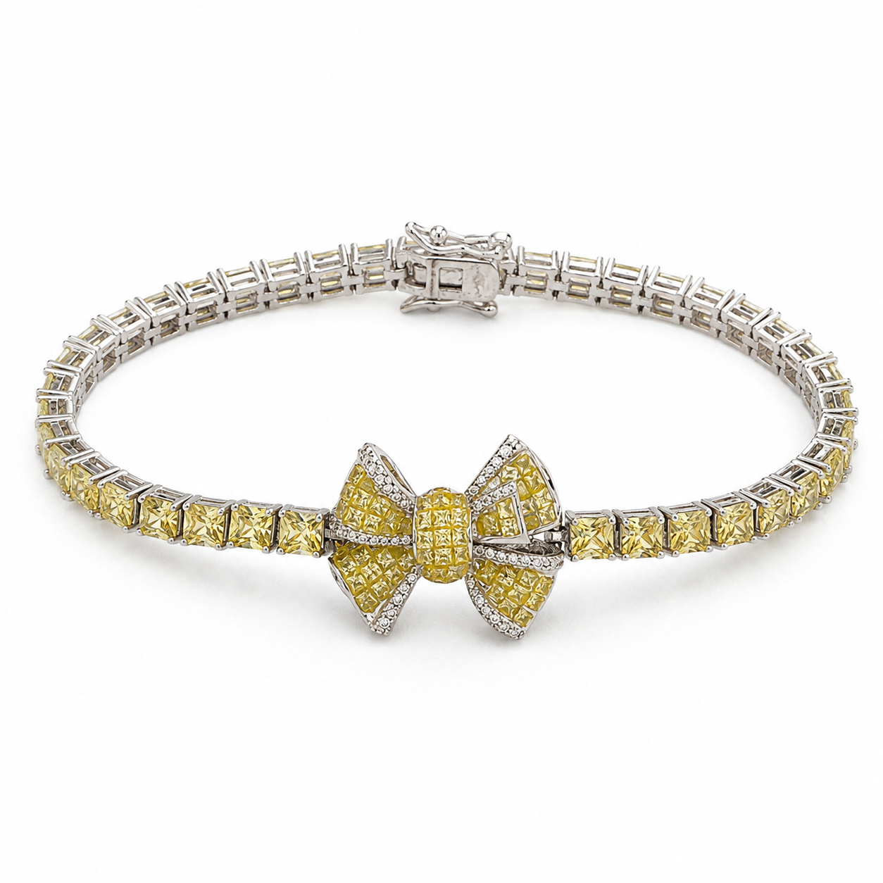 DANA BAGUETTE BOW BRACELET - LEMON/ $130 USE CODE SALE50