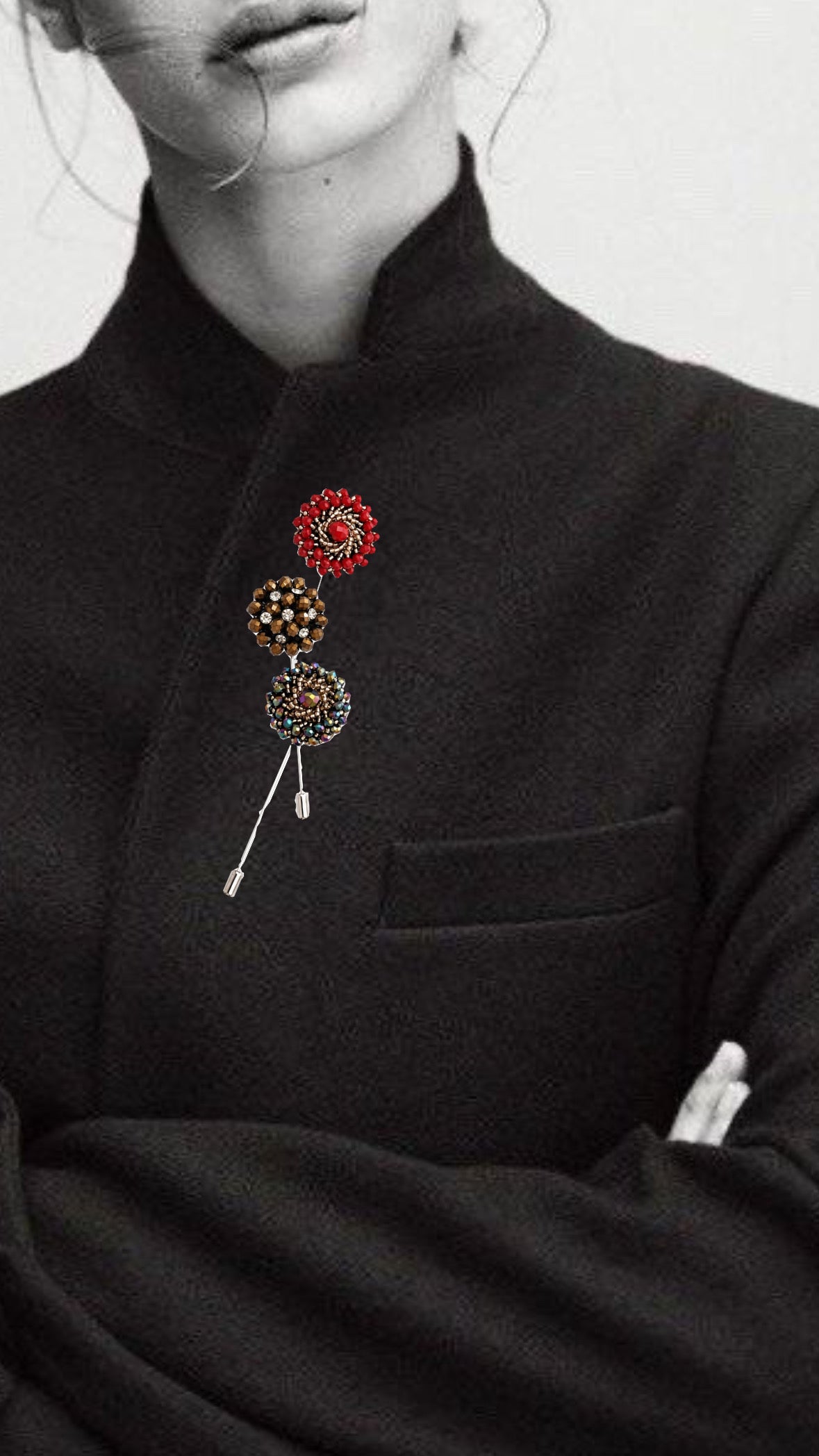 LOLLIPOP HAND BEADED STICK PIN SET - WARM