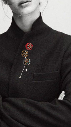 LOLLIPOP HAND BEADED STICK PIN SET - WARM
