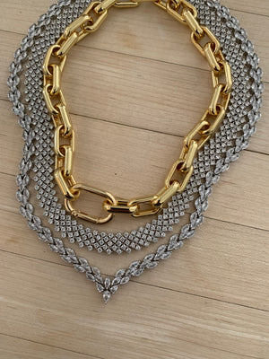 U-CHAIN COLLAR NECKLACE - GOLD